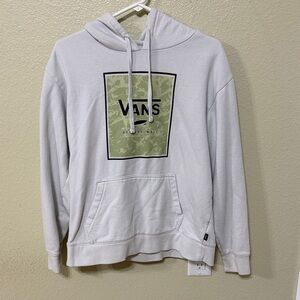 Vans Men's White and Green Hoodie
